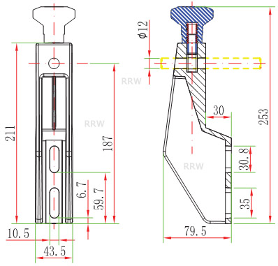 Guide Rail Brackets Extra Large Bracket B04B