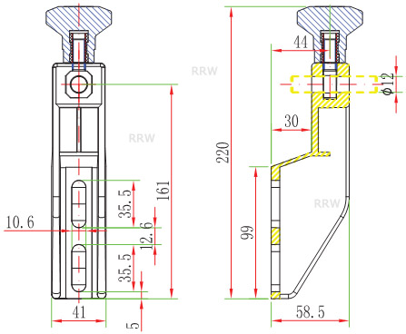 Guide Rail Brackets Large Bracket B04