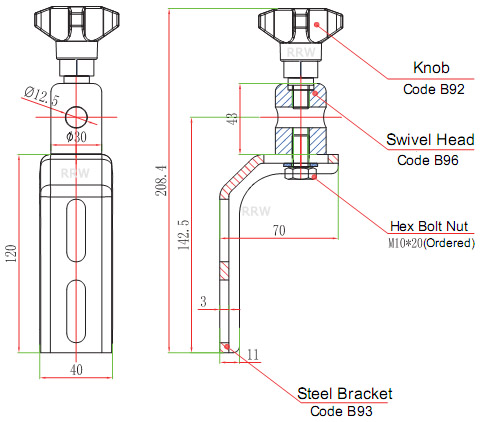 Guide Rail Brackets Steel Side Bracket