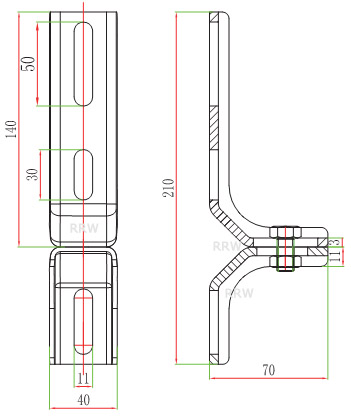 Guide Rail Brackets Steel Side Bracket