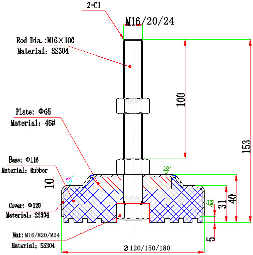 Steel Leveling Feet Leveler