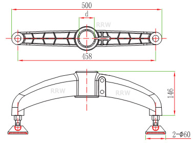 B34 Bipod Support Base for Tubes Spec