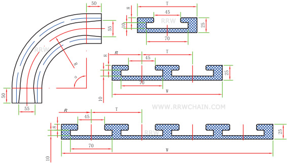 Chain Curve Tracks for 880TAB-RT Chains