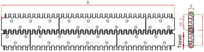 S 900 Y-004 Perforated Modular Belts