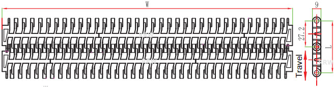 S 900 Y-005 Flush Grid Modular Belts