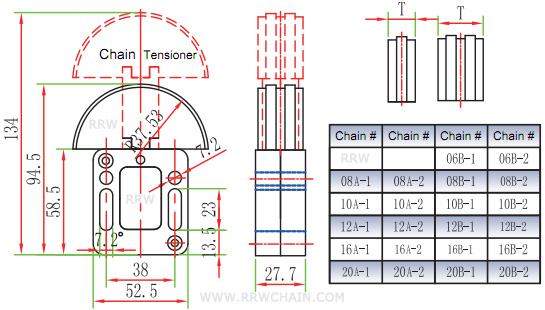 Chain Tensioners for Roller Chains