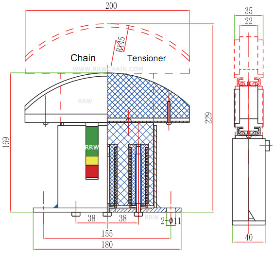 Chain Tensioners for Roller Chains Type C