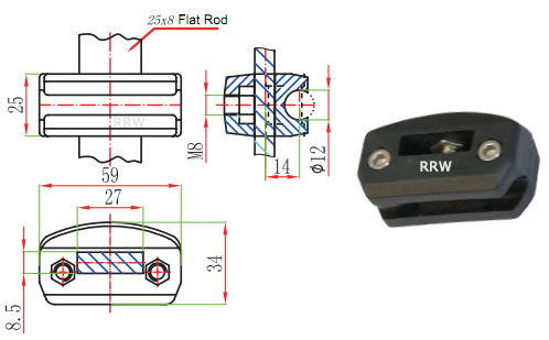 Adjustable Single Guide Rail Clamp