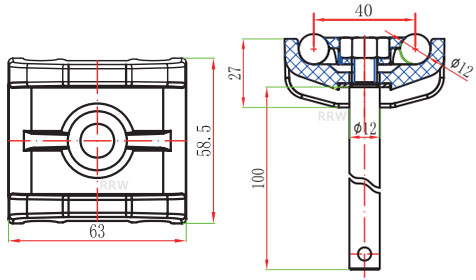 Double Guide Rail Clamps B15 A