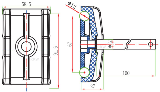 Guide Rail Clamps Double B16