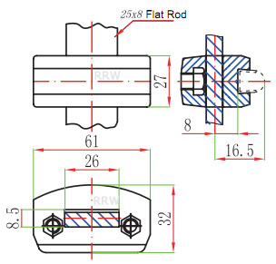 Guide Rail Clamps Single Adjustable