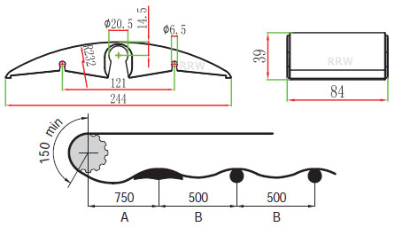 Snap-on Wear Shoe for Chain Return