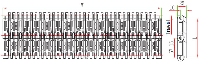 R-600 Raised Rib Modular Belts 5997